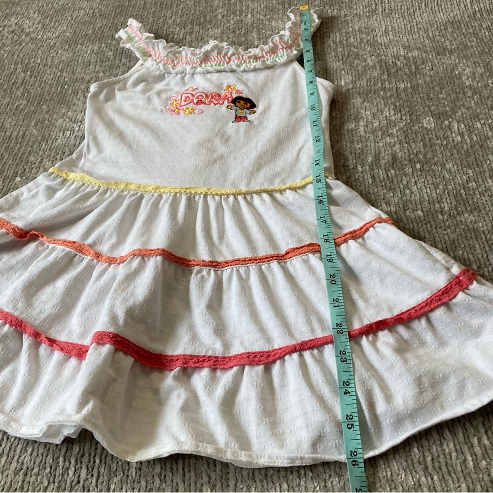 Vintage Dora The Explorer Ruffle Sundress Girls Size 6 Y2K Nick Jr. - Picture 9 of 9
